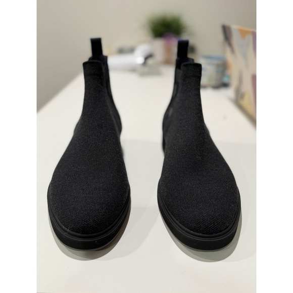 Rothys The Merino Chelsea Boot Shadow Camo Black Knit Ankle Boots Mens main image 9
